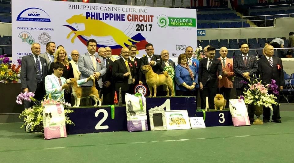 Philippine Circuit 2017 winners podium with dogs and participants